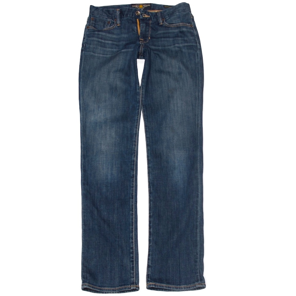 Lucky Brand Ankle Sweet Straight Jeans Size 2/26 Actual 27x32 Mid Rise Pockets